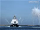 光六飛彈快艇、沱江艦性能展示。（記者邱榮吉/左營拍攝）