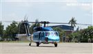 海鷗救護直升機離場。（記者邱榮吉/左營拍攝