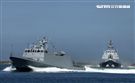 光六飛彈快艇、沱江艦性能展示。（記者邱榮吉/左營拍攝）