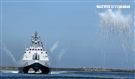 光六飛彈快艇、沱江艦性能展示。（記者邱榮吉/左營拍攝）