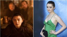冰與火之歌,權力遊戲,HBO,Maisie Williams,Kit Harington,Game of Thrones　圖／美聯社／達志影像