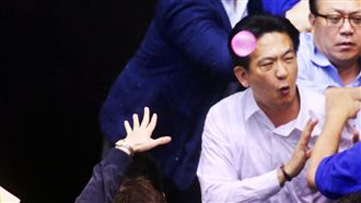 砸水球、丟椅子！藍綠立院再爆全武行
