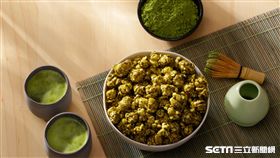 Garrett皆樂抹茶焦糖口味爆米花。（圖／Garrett提供）