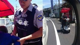 翁血糖低癱坐電動車　暖警哄勸助返家／警方提供／臺南市政府警察局第三分局臉書