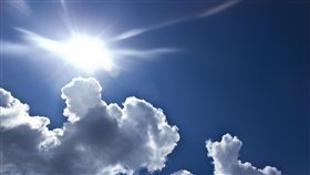 高溫炎熱、夏天、大太陽、藍天白雲／pixabay