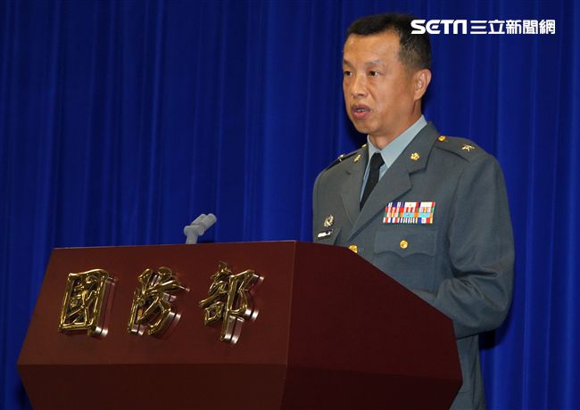 國防部軍事發言人陳中吉少將。（記者邱榮吉/攝影）
