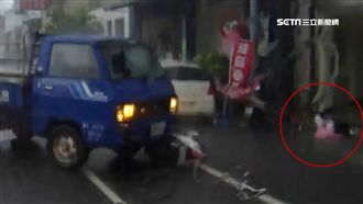 撞飛女騎士卻任她淋雨　貨車司機喊冤