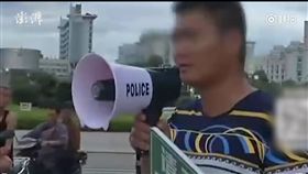 中國大陸,江西,交通,闖紅燈,大聲公,宣導(秒拍)