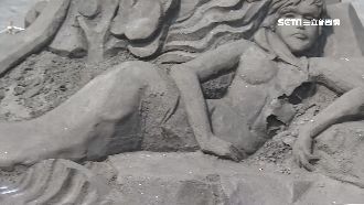 青少年惡作劇　旗津4座沙雕遭破壞