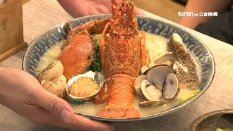 龍蝦紅蟳超霸氣　高檔海鮮麵要價千元