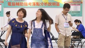 2017大學校院博覽會22日展開，現場最受矚目的就是電腦落點攤位。專家建議靠電腦算落點之外，還要結合自身興趣、考量校系篩選科目的優劣勢，才能真正找到理想學校。
中央社記者吳翊寧攝　106年7月22日