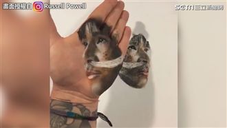 玩弄手掌心！美藝術家逼真手掌轉印術