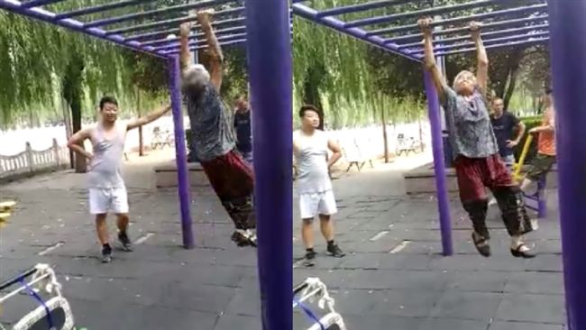 夜配聞／阿嬤這樣運動　讓網友都跪了