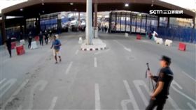 西班牙,摩洛哥,國界,警察,持刀,路障,拘捕