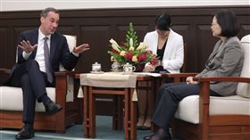 總統蔡英文接見德國西門子公司訪團。（總統府提供）