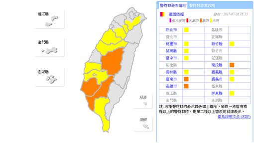 0726,豪雨特報(中央氣象局)