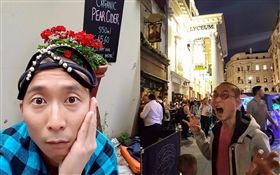 浩角翔起,浩子,英國,倫敦,環遊世界,街頭藝人。（合成圖／翻攝自臉書《浩角翔起笑一個》官方粉絲專頁）