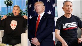 川普,艾倫狄珍妮絲,喬治武井（合成圖／翻攝自臉書）