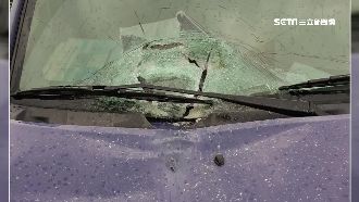 貨車一頭撞軍車　砲管插進擋風玻璃