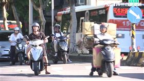 夏天,騎車,機車,騎士