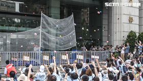 華航罷工周年,運輸業工會抗議交通部改革跳票記者會,長榮,台鐵,北捷,捷運, 圖／記者林敬旻攝