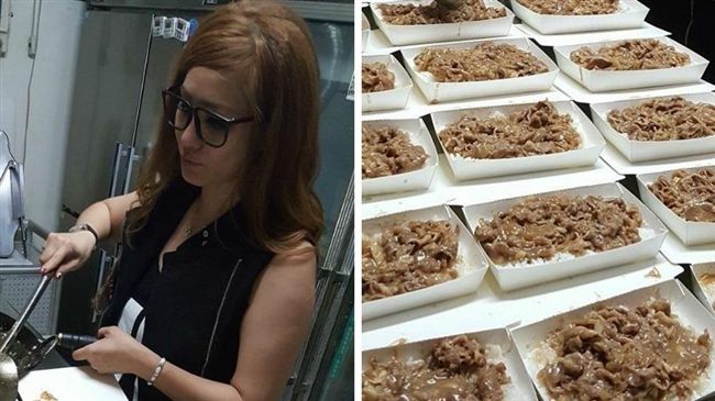 溫情颱風天　店家煮牛肉燴飯分送街友