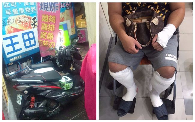 貨車倒退嚕撞翻油鍋　熱油燙傷人