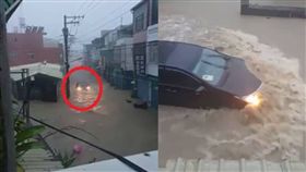 TOYOTA ALTIS涉水、TOYOTA ALTIS、TOYOTA開過淹水區／台灣新聞記者聯盟訊資訊平台臉書