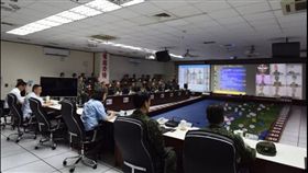 總統蔡英文，臉書，第四作戰區災害應變中心（陸軍第八團指揮部）。（翻攝蔡英文臉書）