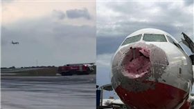 飛機,意外,冰雹,降落,烏克蘭,空中巴士,玻璃,機長,Alexander Akopov　圖／翻攝自臉書