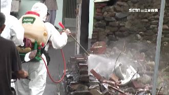 林邊佳冬淹水退了　化學兵進駐消毒