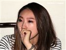 謝金晶談到父親豬哥亮時淚盈滿眶。（記者邱榮吉/攝影）