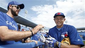 川崎宗則在藍鳥擁有高人氣。（圖／美聯社／達志影像）