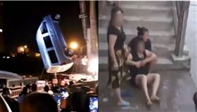 油門當煞車踩…車暴衝墜河害5子溺死　三寶駕駛媽崩潰痛哭
圖/翻攝自微博、江蘇公共新聞）