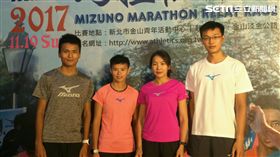 ▲陳必澄（右一）與邱靖貽（右二）。（圖／記者林辰彥攝影）