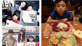 張柏芝,Lucas（合成圖／翻攝自微博）