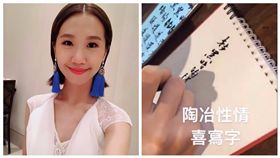 黃路梓茵,Lulu,練字,毛筆字,鋼筆,字跡
圖/翻攝自黃路梓茵 IG