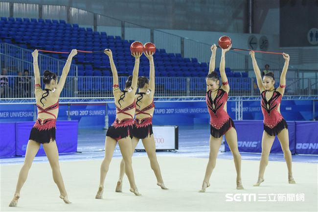 世大運韻律體操測試賽　圖／記者林敬旻攝