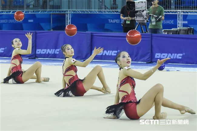 世大運韻律體操測試賽　圖／記者林敬旻攝