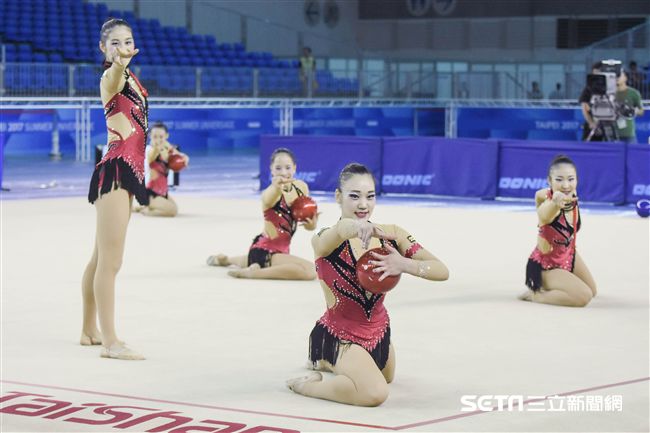 世大運韻律體操測試賽　圖／記者林敬旻攝