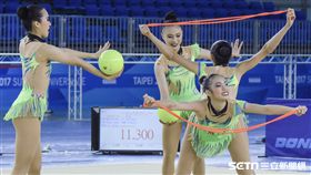 世大運韻律體操測試賽　圖／記者林敬旻攝