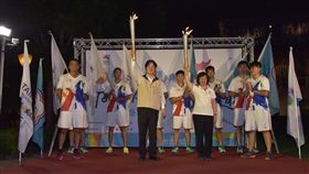 ▲世大運聖火在台南夜間傳遞。（圖／世大運提供）