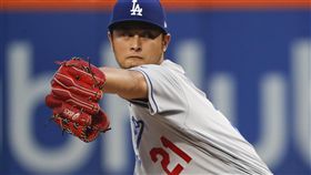 ▲達比修有穿洛杉磯道奇21號球衣初登板。（圖／美聯社／達志影像）