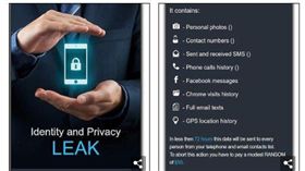 勒索病毒,LeakerLocker,通訊錄,個資
圖／翻攝自Daily Mail