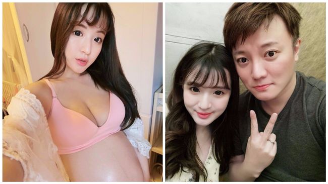 阿沁嫩妻臨盆倒數　竟曬爆乳自拍照