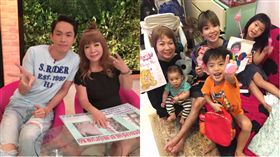 萁萁,黃鐙輝,萁媽（合成圖／翻攝自萁萁家庭真可愛臉書）