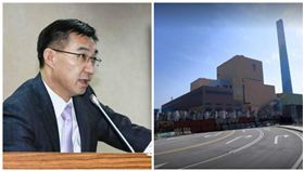 江啟臣,台中火力發電廠（合成圖／記者林敬旻攝、翻攝自google map）