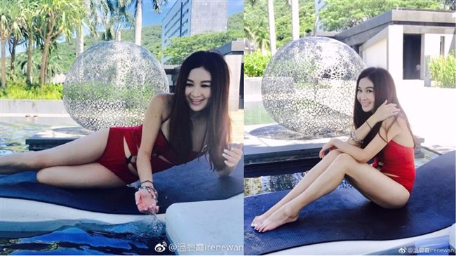 復合富尪！美魔女辣穿泳裝曬白皙長腿