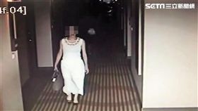 韓籍慣竊趙準基與女友離開飯店（翻攝畫面）