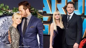 克里斯普雷特（Chris Pratt）,安娜法芮斯（Anna Faris）（合成圖／翻攝自北美時尚快報微博）